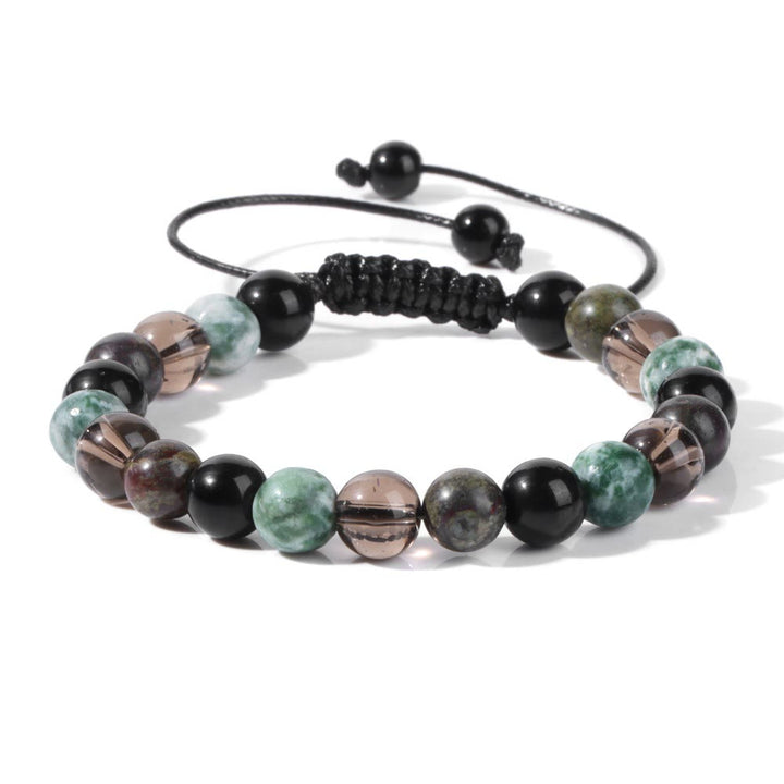 Olivenorma Bracciale con coulisse in perline di pietra naturale da 8 mm 