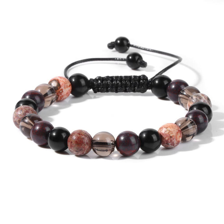 Olivenorma Bracciale con coulisse in perline di pietra naturale da 8 mm 