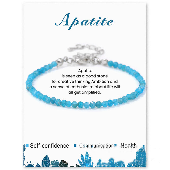 Bracciale Olivenorma con perline sfaccettate in pietra naturale da 3 mm 
