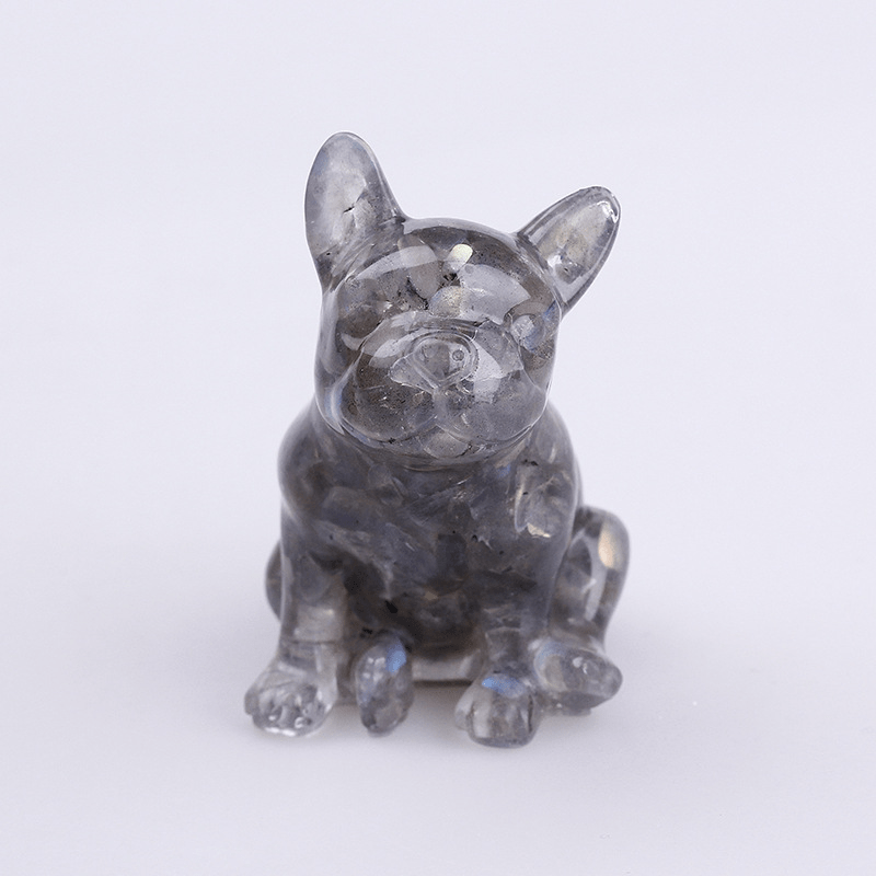 Decorazione in pietra preziosa Bulldog francese in cristallo Olivenorma - Lalasite - image 31