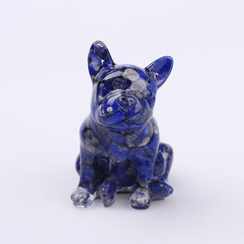 Decorazione in pietra preziosa Bulldog francese in cristallo Olivenorma - Lapislazzuli - image 39