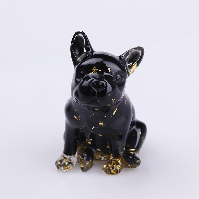 Decorazione in pietra preziosa Bulldog francese in cristallo Olivenorma - Ossidiana - image 18