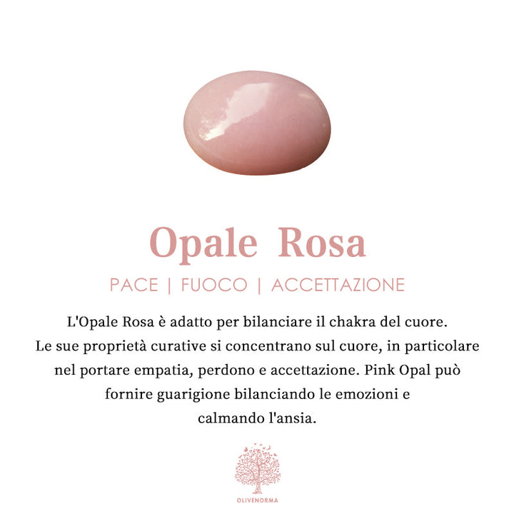 Olivenorma Albero della vita Piramide di orgone in opale rosa con ametista 