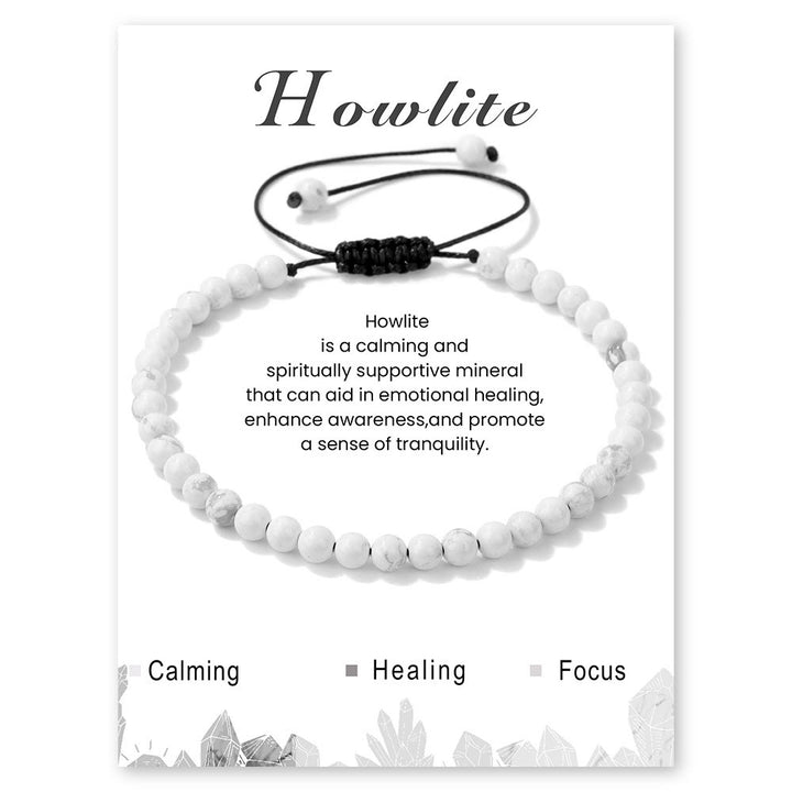 Olivenorma Bracciale con coulisse in perline di pietra naturale da 4 mm/6 mm