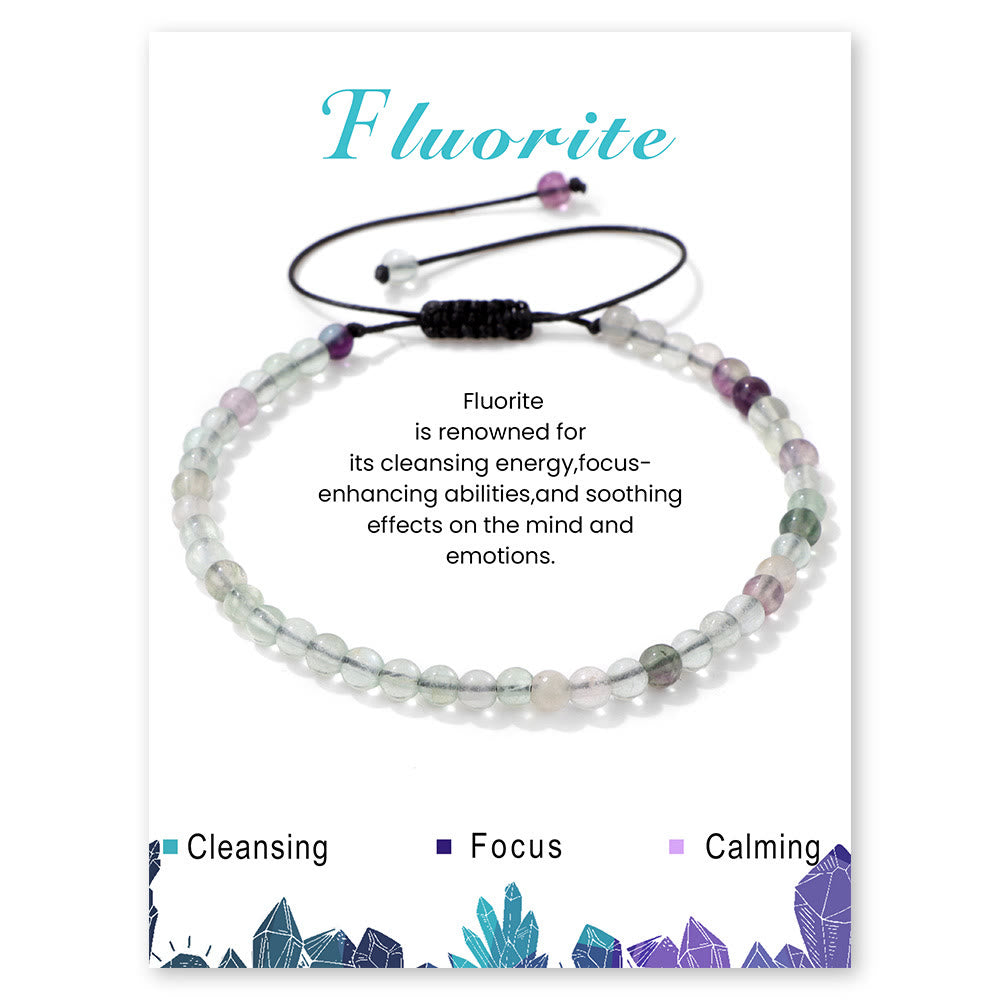 Olivenorma Bracciale con coulisse in perline di pietra naturale da 4 mm/6 mm
