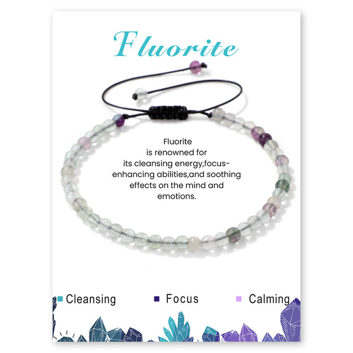 Olivenorma Bracciale con coulisse in perline di pietra naturale da 4 mm/6 mm