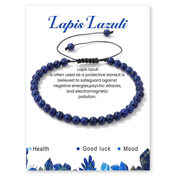 Olivenorma Bracciale con coulisse in perline di pietra naturale da 4 mm/6 mm