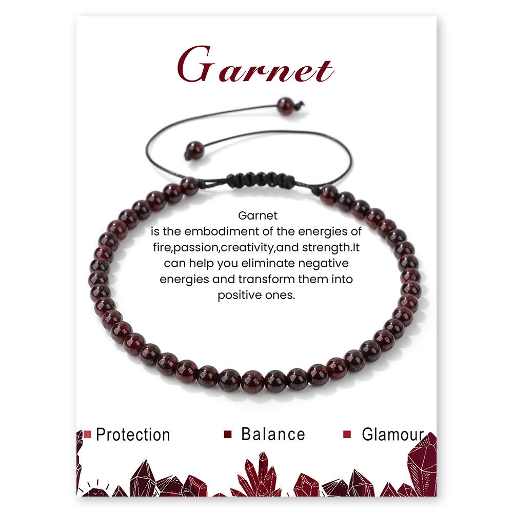Olivenorma Bracciale con coulisse in perline di pietra naturale da 4 mm/6 mm