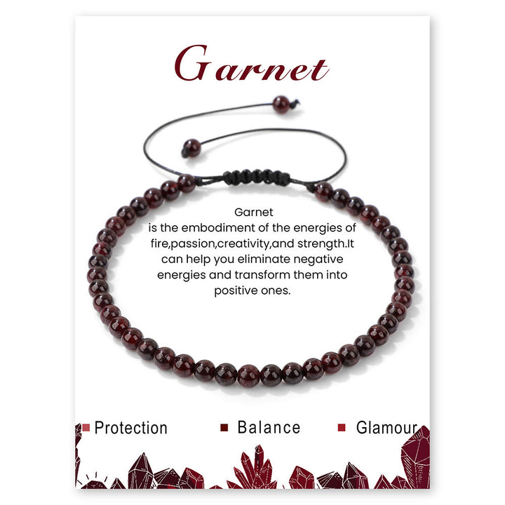 Olivenorma Bracciale con coulisse in perline di pietra naturale da 4 mm/6 mm