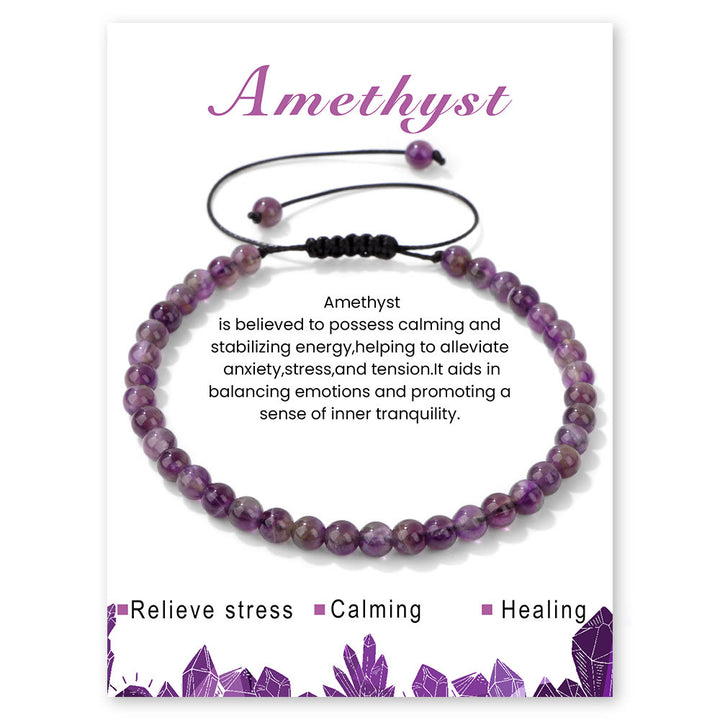 Olivenorma Bracciale con coulisse in perline di pietra naturale da 4 mm/6 mm