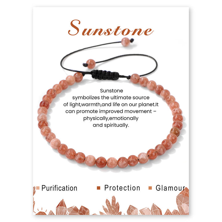 Olivenorma Bracciale con coulisse in perline di pietra naturale da 4 mm/6 mm