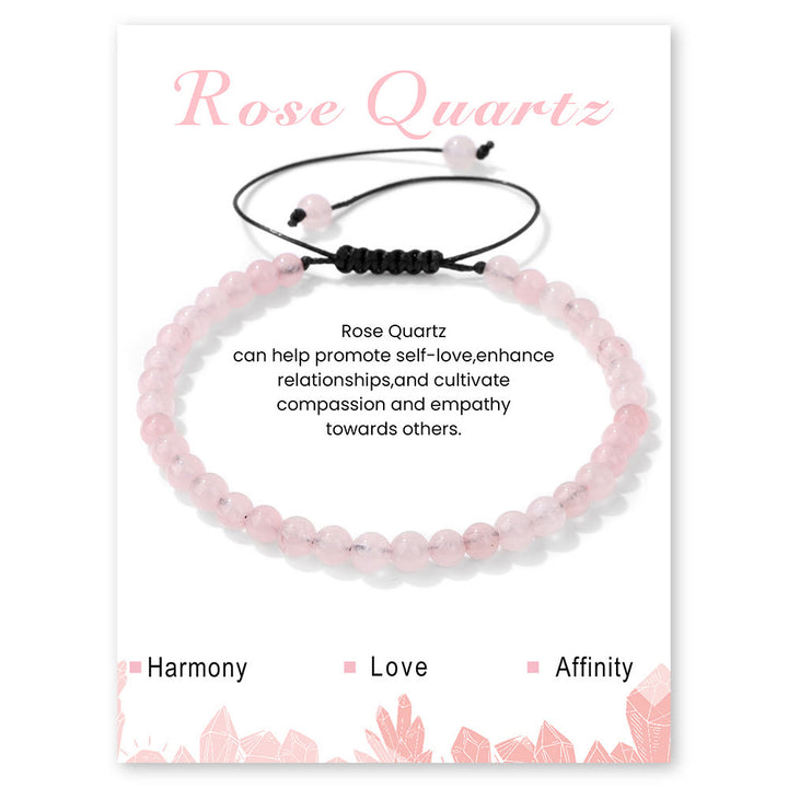 Olivenorma Bracciale con coulisse in perline di pietra naturale da 4 mm/6 mm