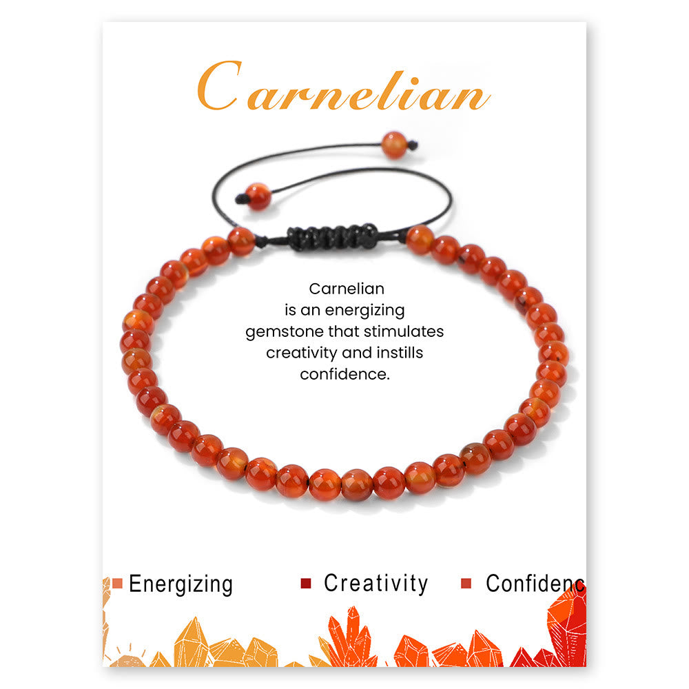 Olivenorma Bracciale con coulisse in perline di pietra naturale da 4 mm/6 mm
