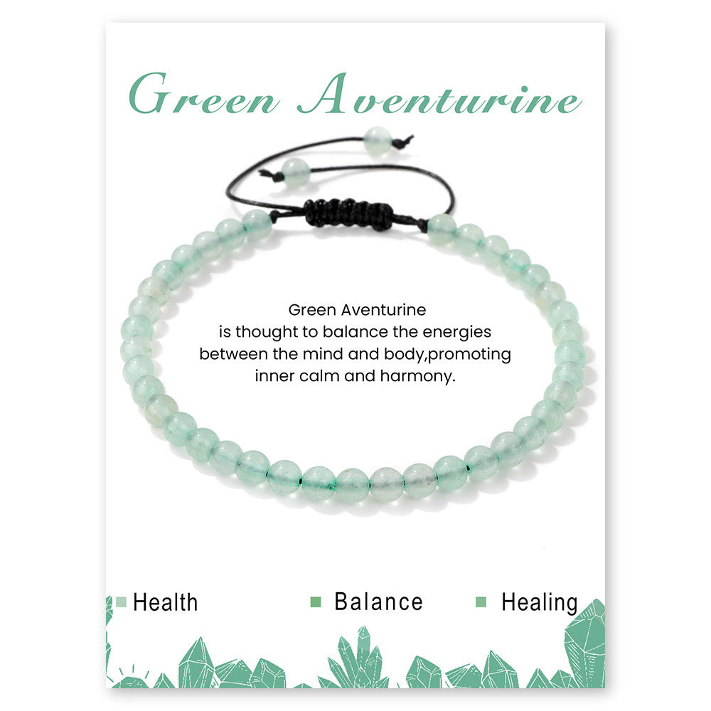 Olivenorma Bracciale con coulisse in perline di pietra naturale da 4 mm/6 mm
