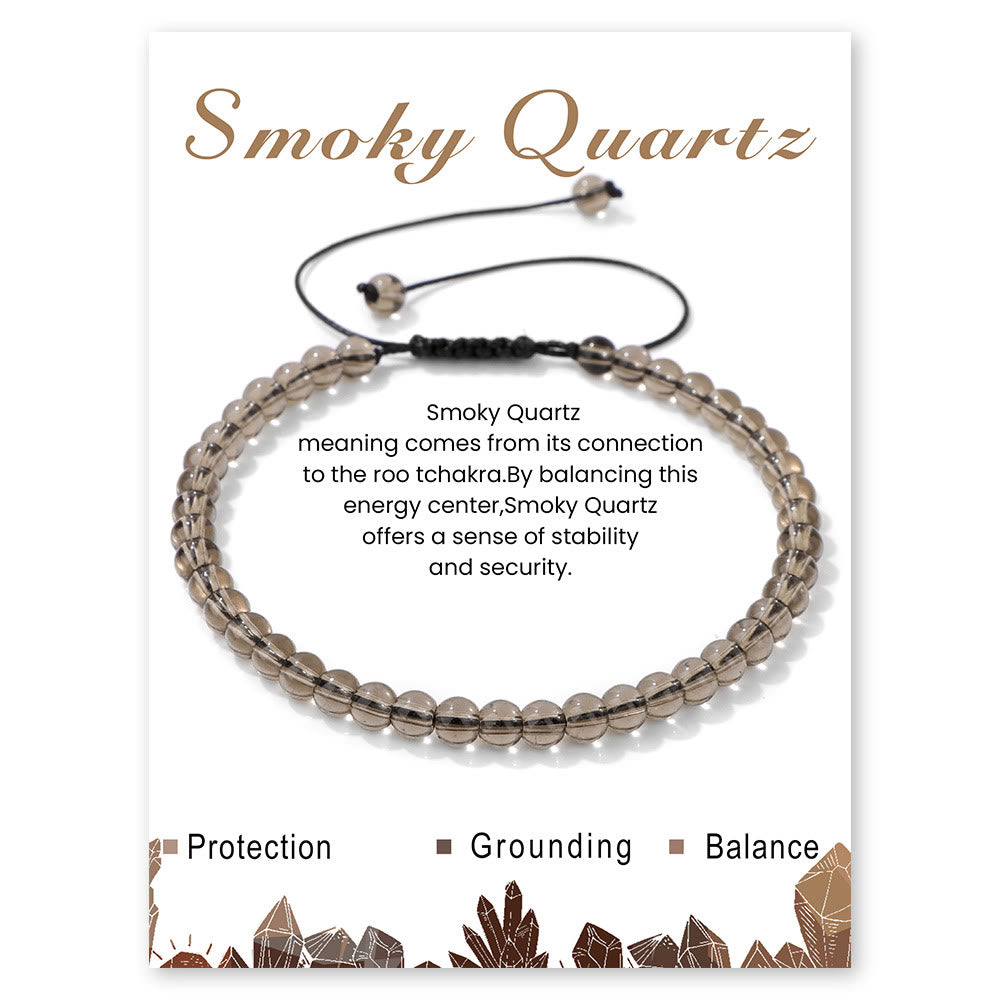 Olivenorma Bracciale con coulisse in perline di pietra naturale da 4 mm/6 mm