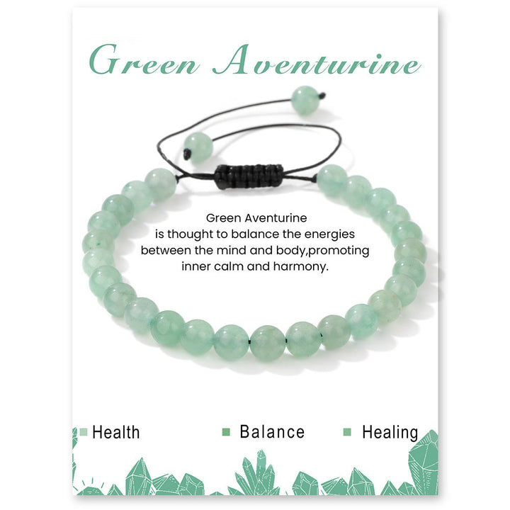 Olivenorma Bracciale con coulisse in perline di pietra naturale da 4 mm/6 mm