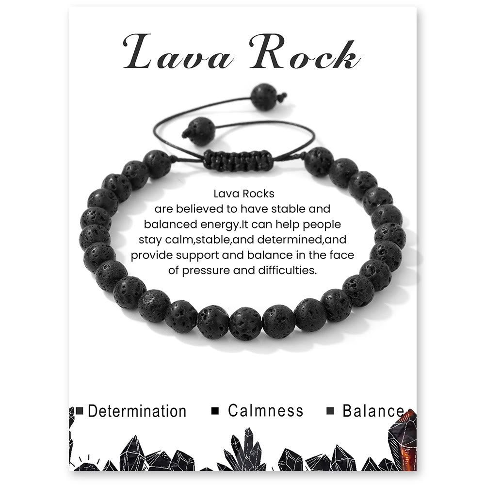 Olivenorma Bracciale con coulisse in perline di pietra naturale da 4 mm/6 mm