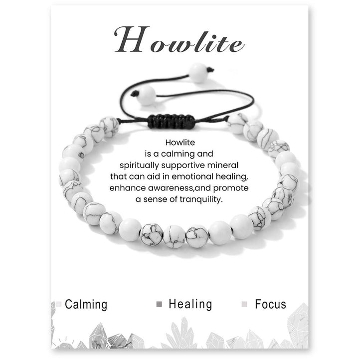 Olivenorma Bracciale con coulisse in perline di pietra naturale da 4 mm/6 mm
