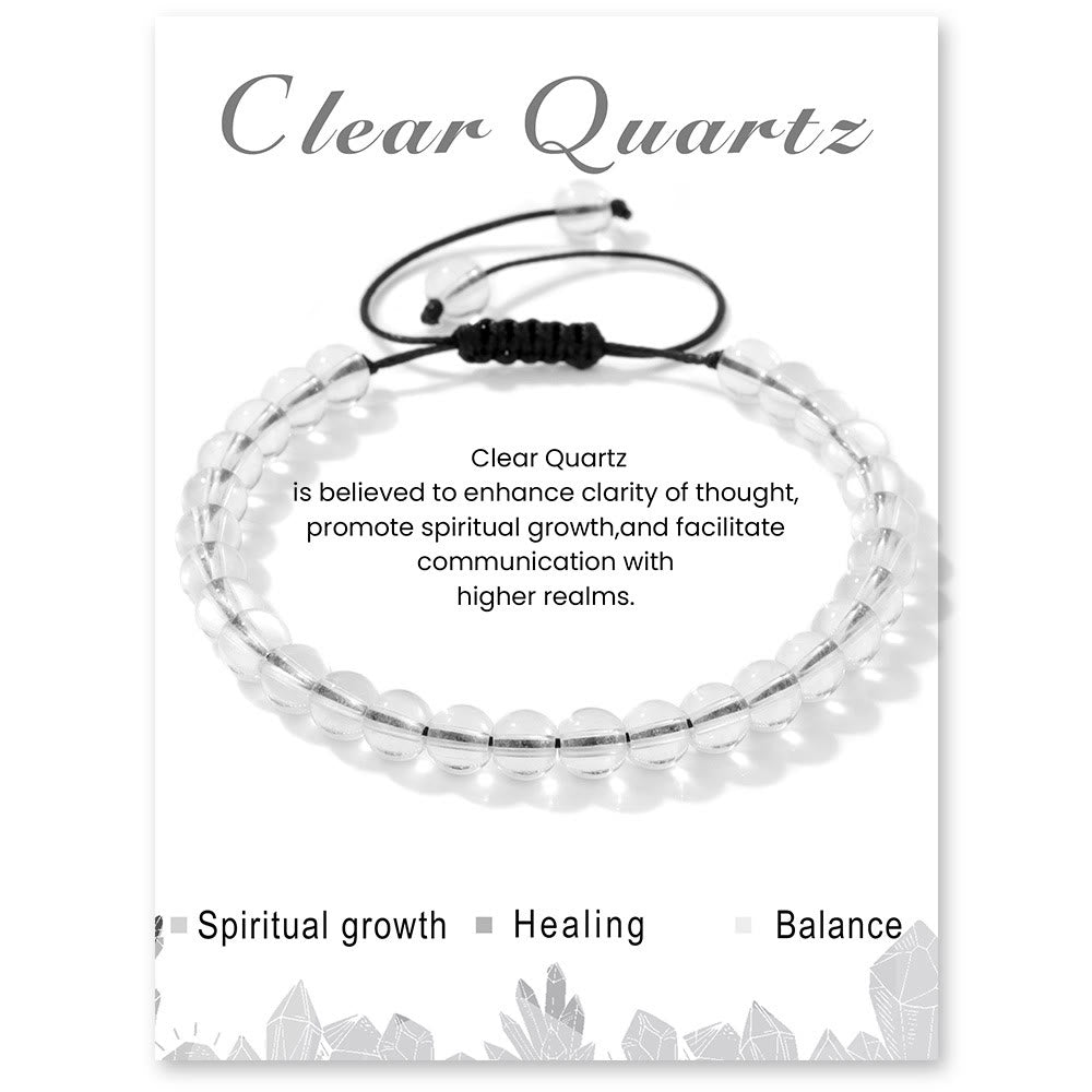 Olivenorma Bracciale con coulisse in perline di pietra naturale da 4 mm/6 mm