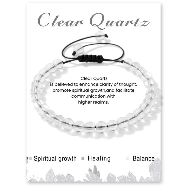 Olivenorma Bracciale con coulisse in perline di pietra naturale da 4 mm/6 mm