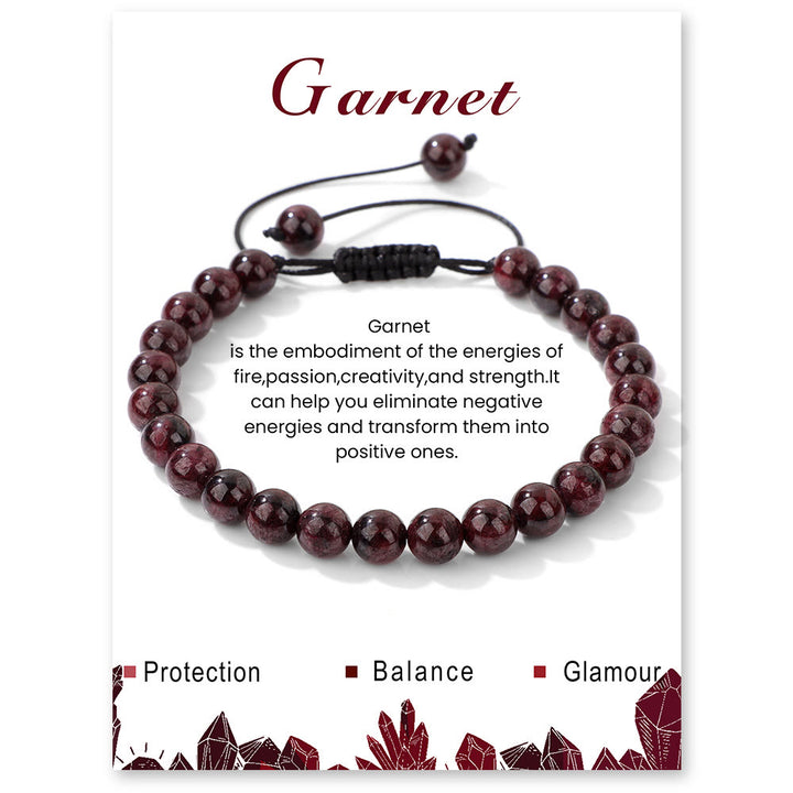 Olivenorma Bracciale con coulisse in perline di pietra naturale da 4 mm/6 mm