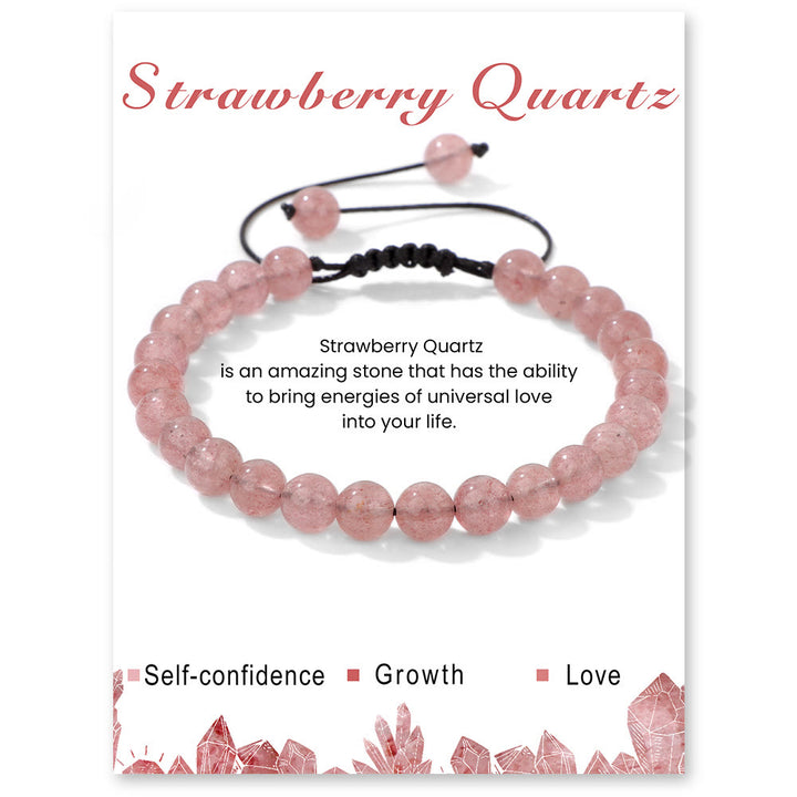 Olivenorma Bracciale con coulisse in perline di pietra naturale da 4 mm/6 mm