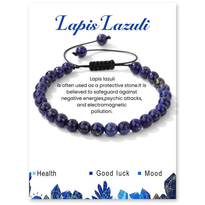 Olivenorma Bracciale con coulisse in perline di pietra naturale da 4 mm/6 mm