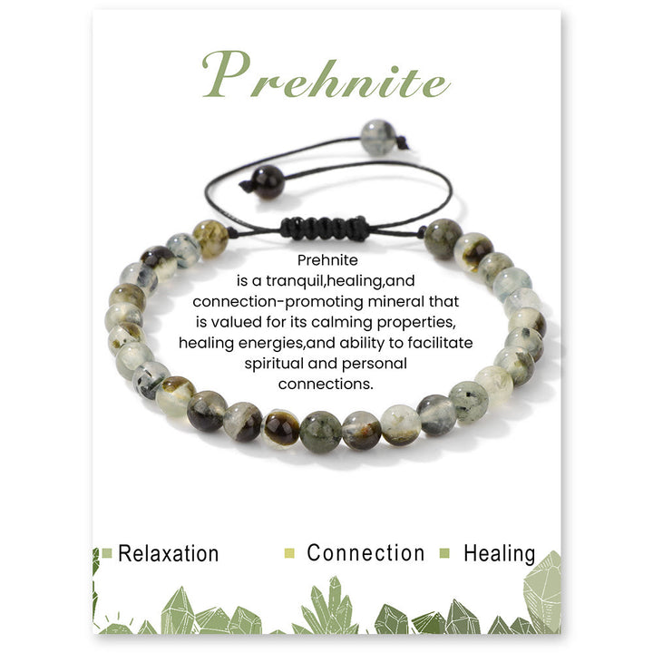Olivenorma Bracciale con coulisse in perline di pietra naturale da 4 mm/6 mm