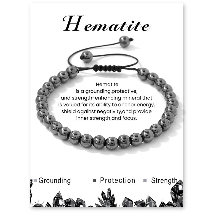 Olivenorma Bracciale con coulisse in perline di pietra naturale da 4 mm/6 mm