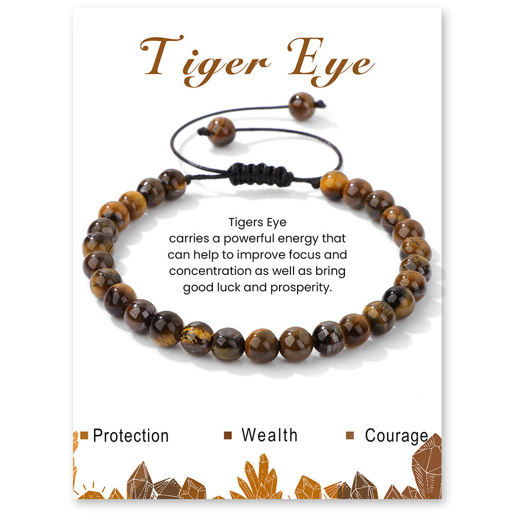 Olivenorma Bracciale con coulisse in perline di pietra naturale da 4 mm/6 mm