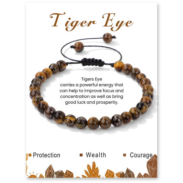 Olivenorma Bracciale con coulisse in perline di pietra naturale da 4 mm/6 mm
