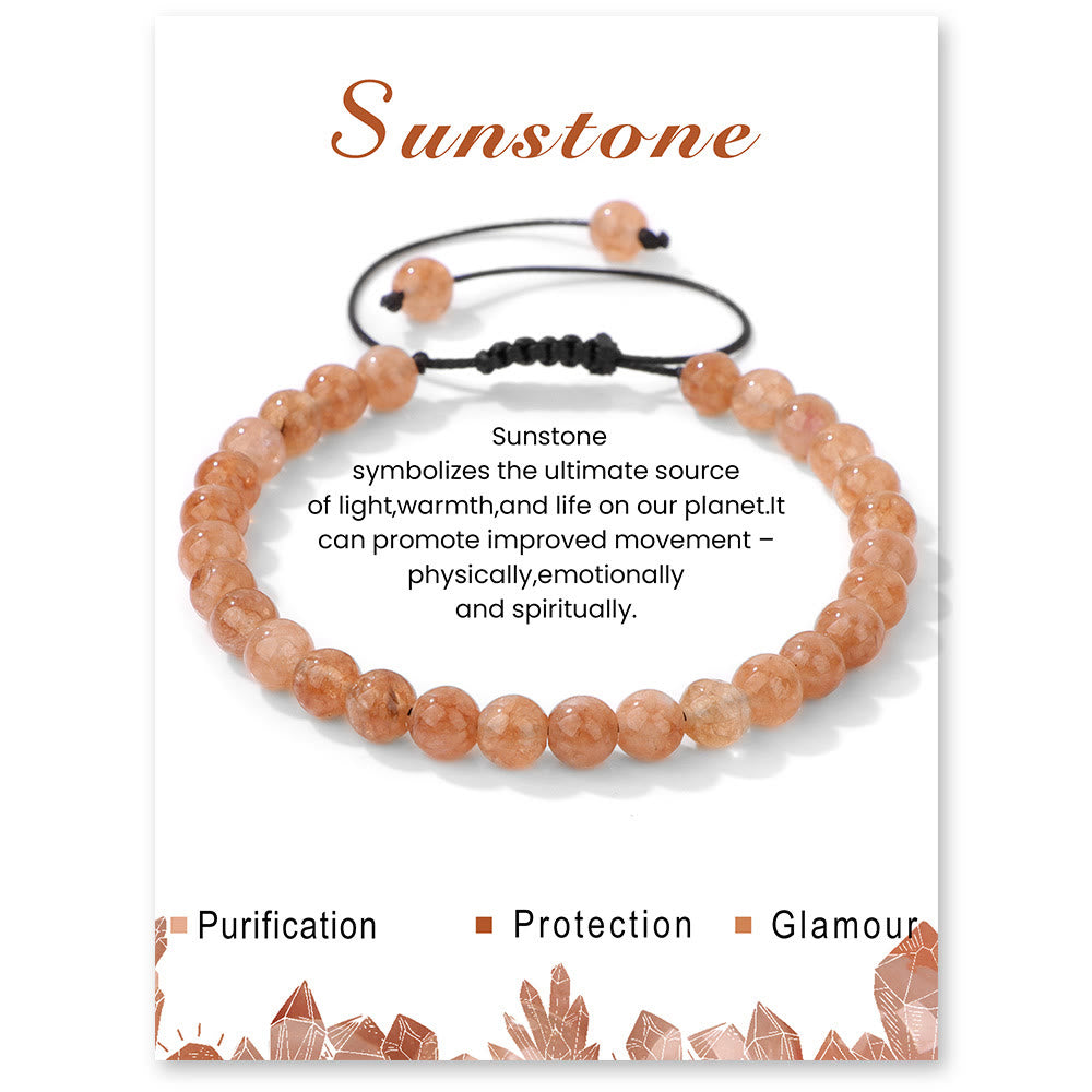 Olivenorma Bracciale con coulisse in perline di pietra naturale da 4 mm/6 mm