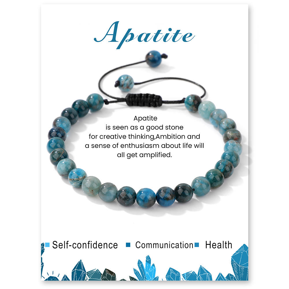 Olivenorma Bracciale con coulisse in perline di pietra naturale da 4 mm/6 mm