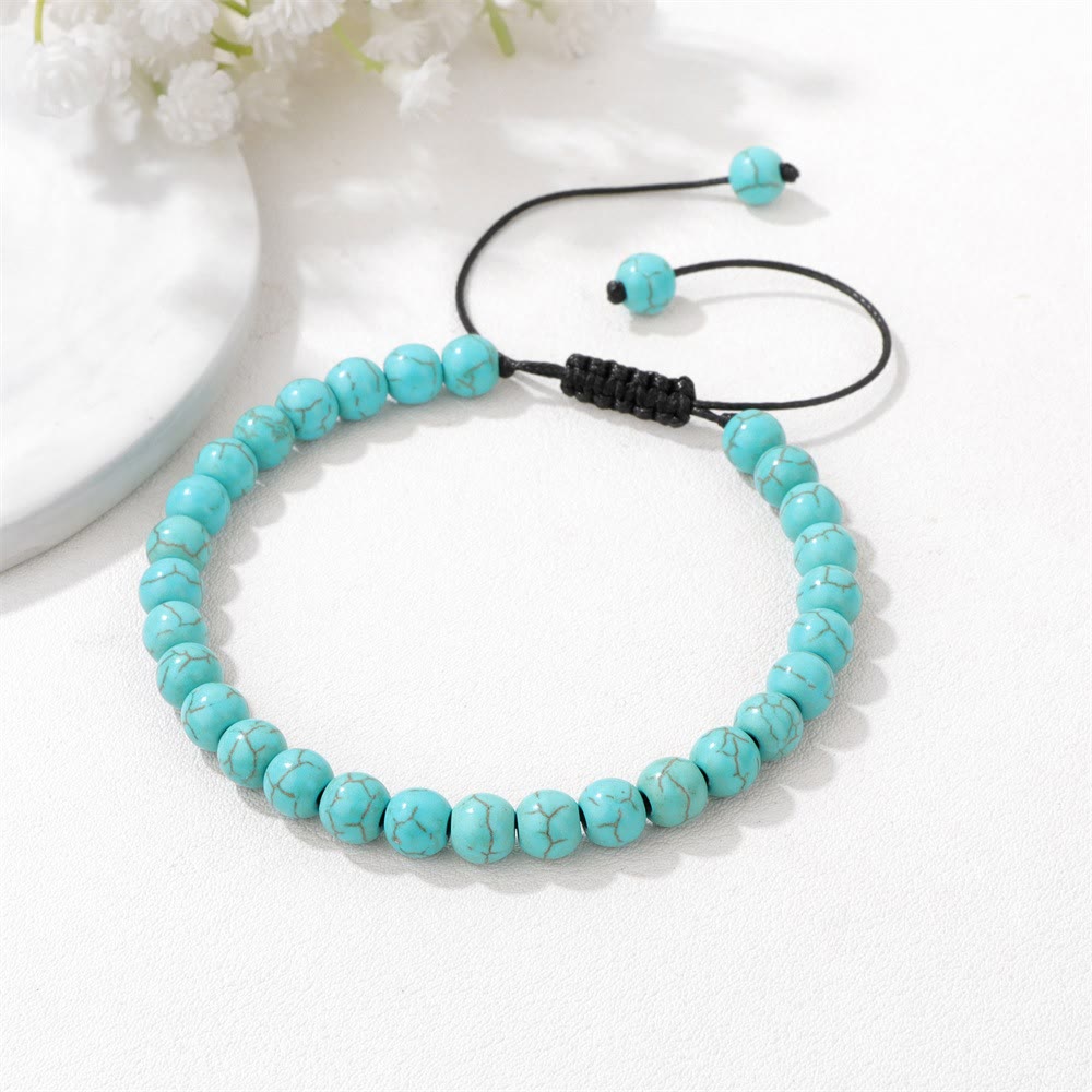 Olivenorma Bracciale con coulisse in perline di pietra naturale da 4 mm/6 mm