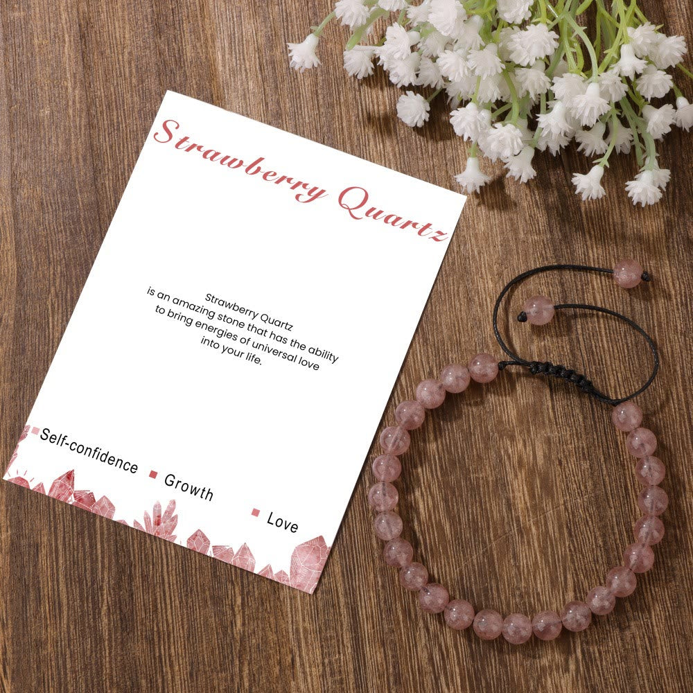 Olivenorma Bracciale con coulisse in perline di pietra naturale da 4 mm/6 mm