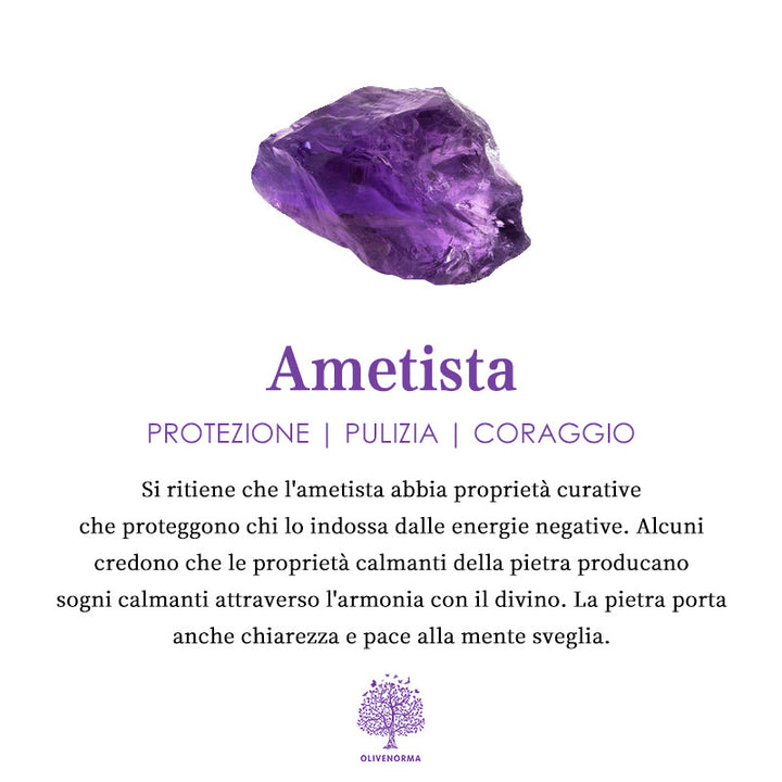 Sfera di ametista Olivenorma con piramide di quarzo blu Reki Orgone 
