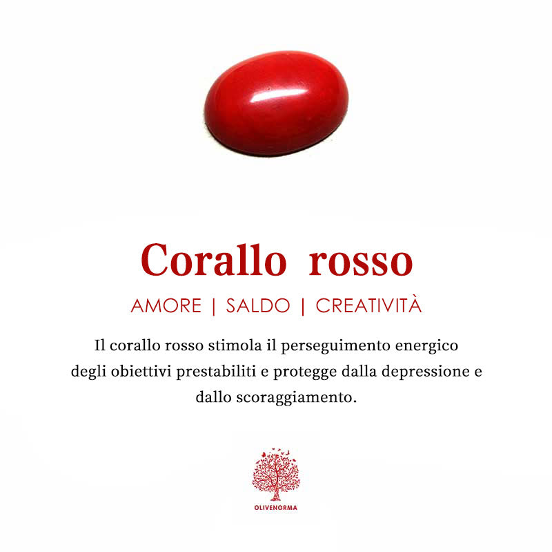 Olivenorma Opale con Corallo Rosso Hamsa Orgone Piramide 