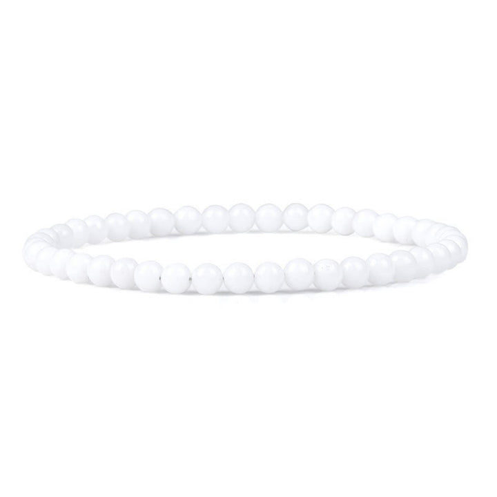 Bracciale di perline in pietra naturale Olivenorma da 4 mm 