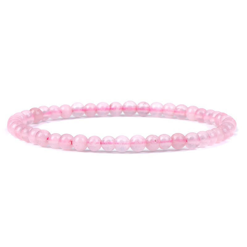 Bracciale di perline in pietra naturale Olivenorma da 4 mm 