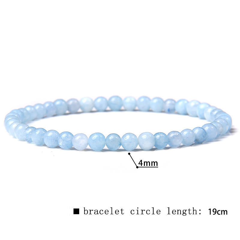 Bracciale di perline in pietra naturale Olivenorma da 4 mm 