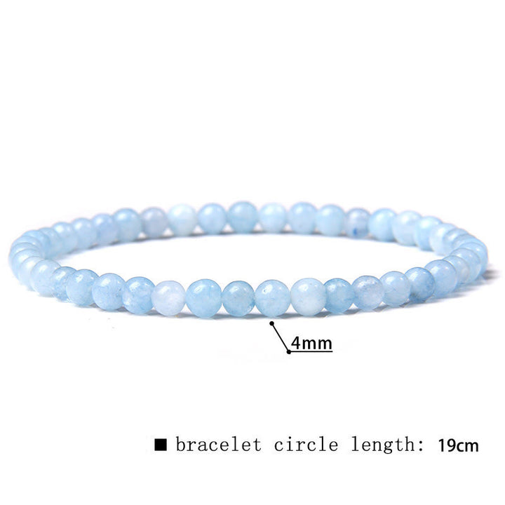 Bracciale di perline in pietra naturale Olivenorma da 4 mm 