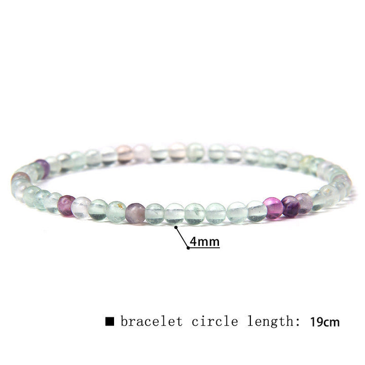 Bracciale di perline in pietra naturale Olivenorma da 4 mm 