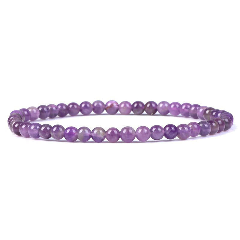 Bracciale di perline in pietra naturale Olivenorma da 4 mm 