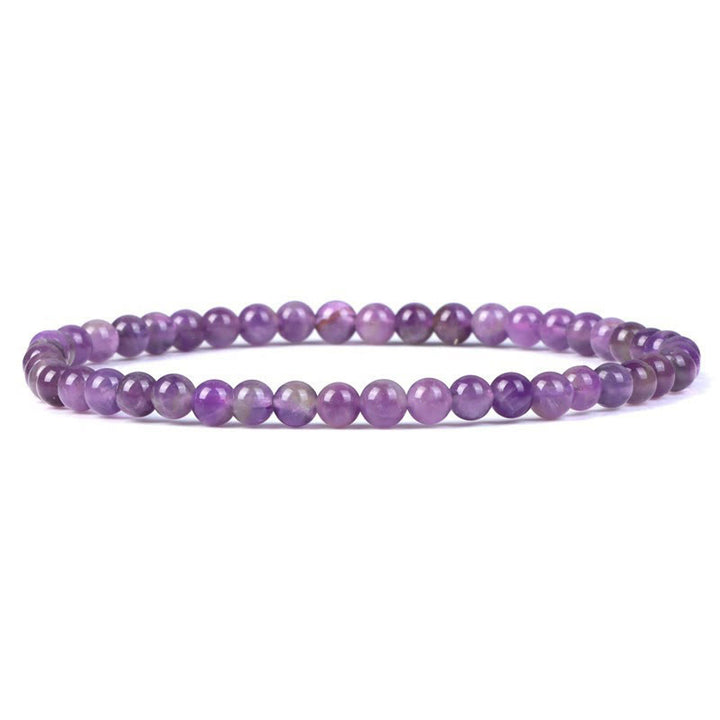 Bracciale di perline in pietra naturale Olivenorma da 4 mm 