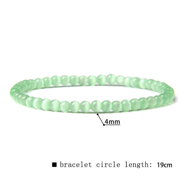 Bracciale di perline in pietra naturale Olivenorma da 4 mm 