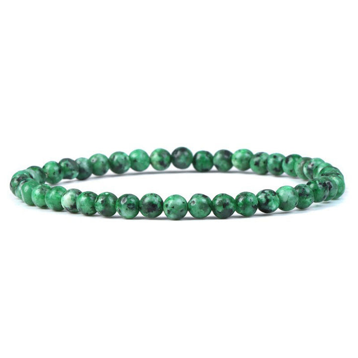 Bracciale di perline in pietra naturale Olivenorma da 4 mm 