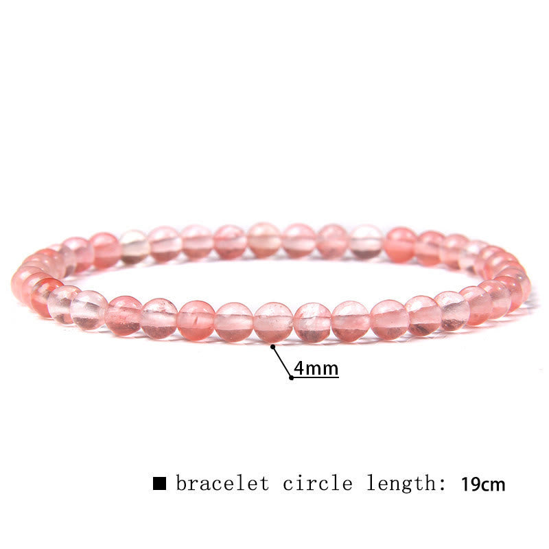 Bracciale di perline in pietra naturale Olivenorma da 4 mm 