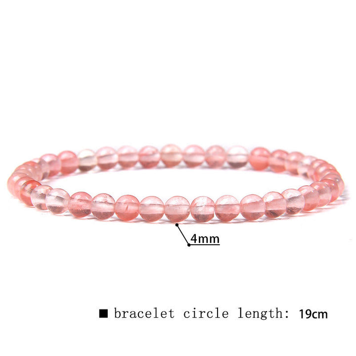 Bracciale di perline in pietra naturale Olivenorma da 4 mm 