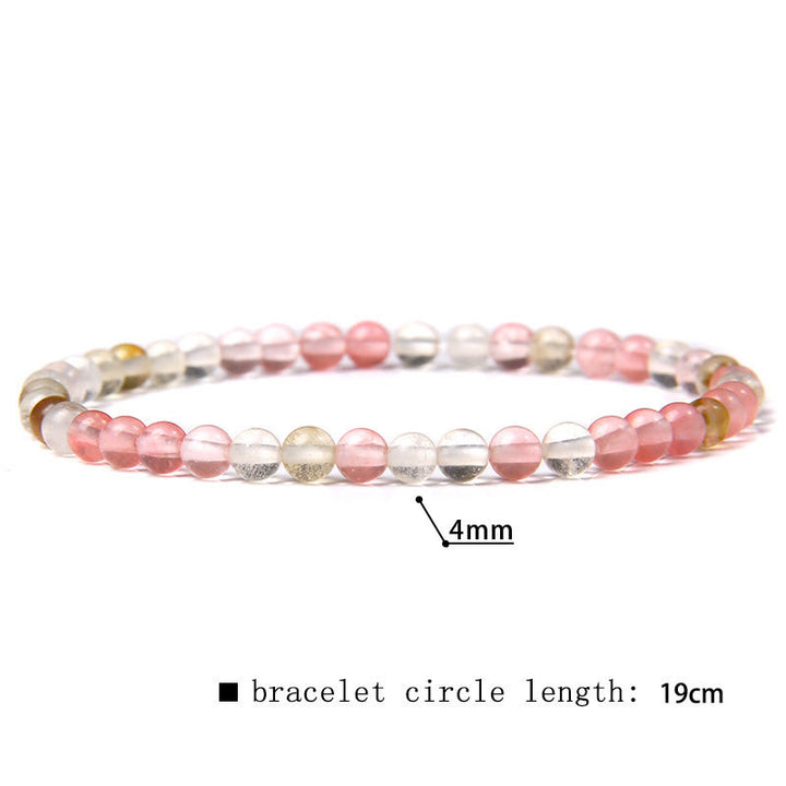 Bracciale di perline in pietra naturale Olivenorma da 4 mm 