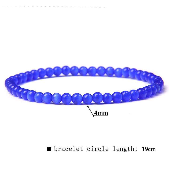 Bracciale di perline in pietra naturale Olivenorma da 4 mm 